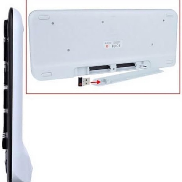 Logitech Black Wireless K400R USB compact Keyboard, 3.5 inch Integrated Touchpad - Picture 4 of 11